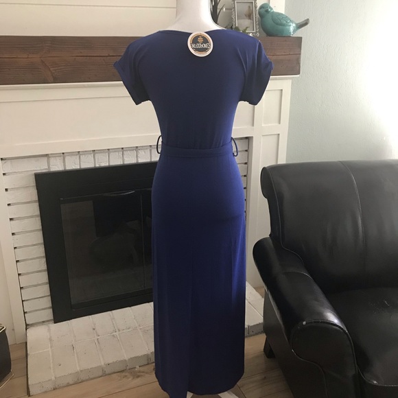 Blue Wrap Dress - Picture 4 of 5